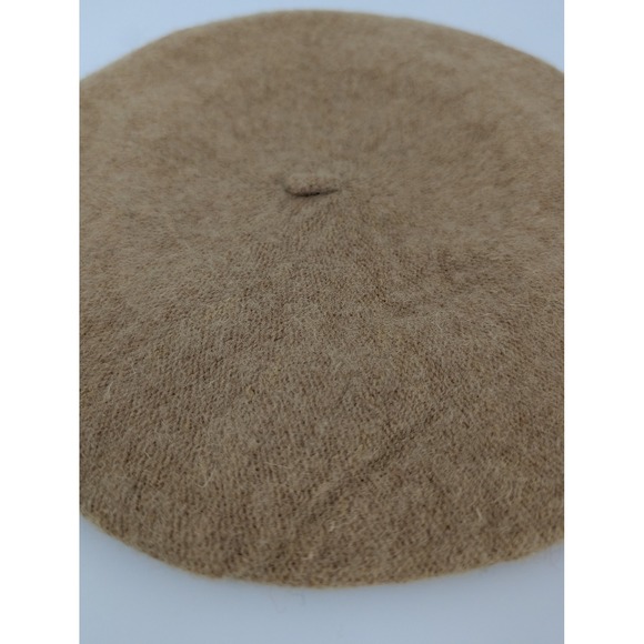 Womens Classic French Wool Beret Hat One Size Tan Knit Warm Paris Fashion Winter - Picture 4 of 8